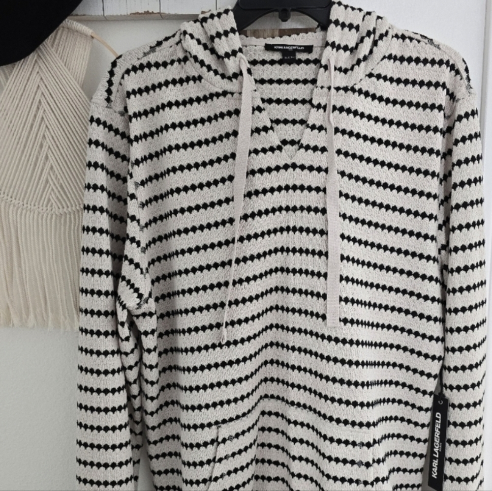 Karl Lagerfeld Jaquard Stripe Long Sleeve - Picture 3 of 6